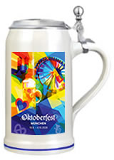Neuer Oktoberfestkrug 2026 mit Zinndeckel