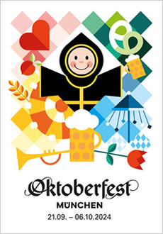 Oktoberfest Plakat 2024 - Official party poster (Bild RAW/LHM)